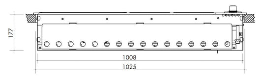 Artusi Gloss Black 4 Burner Built-in BBQ with Flat Lid