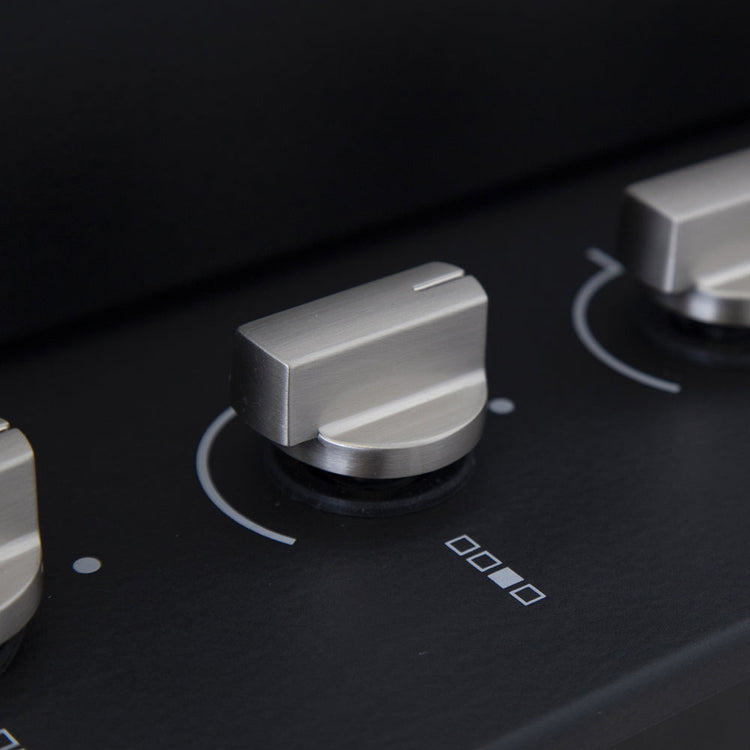 Artusi Matte Black 4 Burner Built-In BBQ with Flat Lid