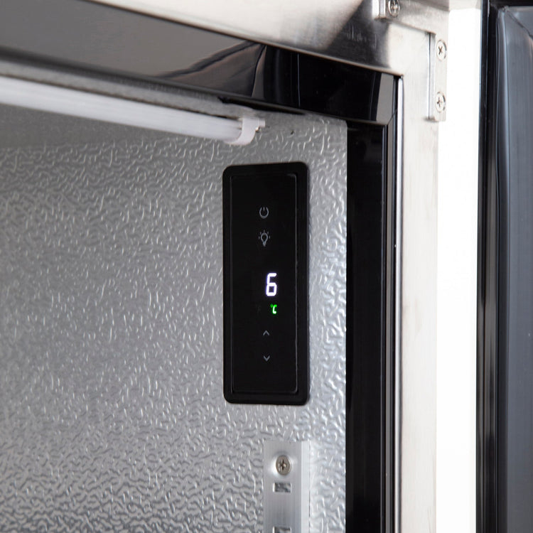 Gasmate Premium 2-Door 187L Glass Door Bar Fridge with Aluminium Interior