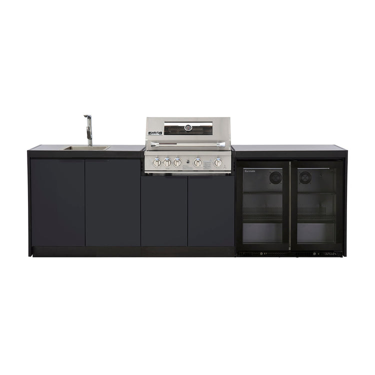 Cabinex Smart 4-Burner SS BBQ Kitchen Package with Concrete Benchtop - Large Size
