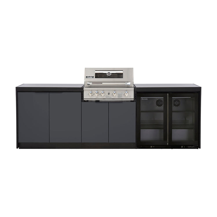 Cabinex Smart 4-Burner SS BBQ Kitchen Package with Concrete Benchtop - Large Size