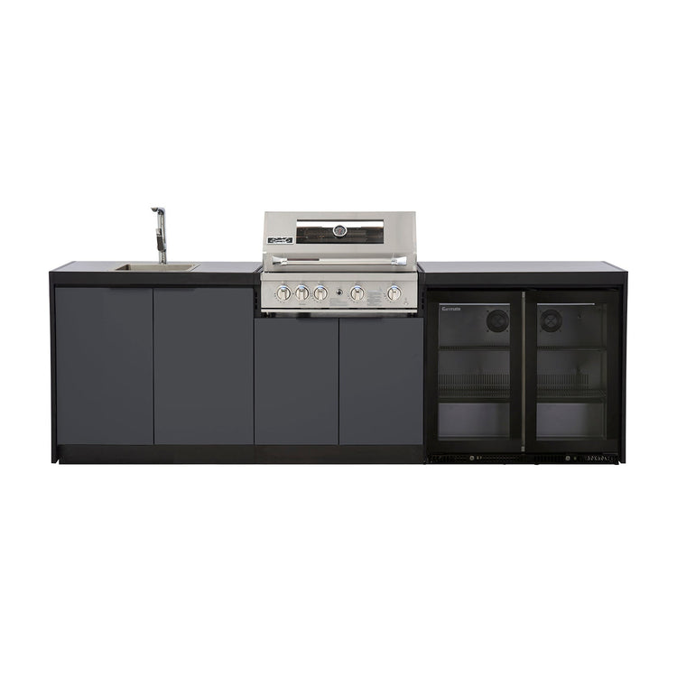 Cabinex Smart 4-Burner SS BBQ Kitchen Package with Concrete Benchtop - Large Size