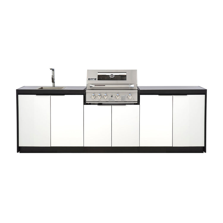 Cabinex Smart 4-Burner SS BBQ Kitchen Package with Concrete Benchtop - Large Size
