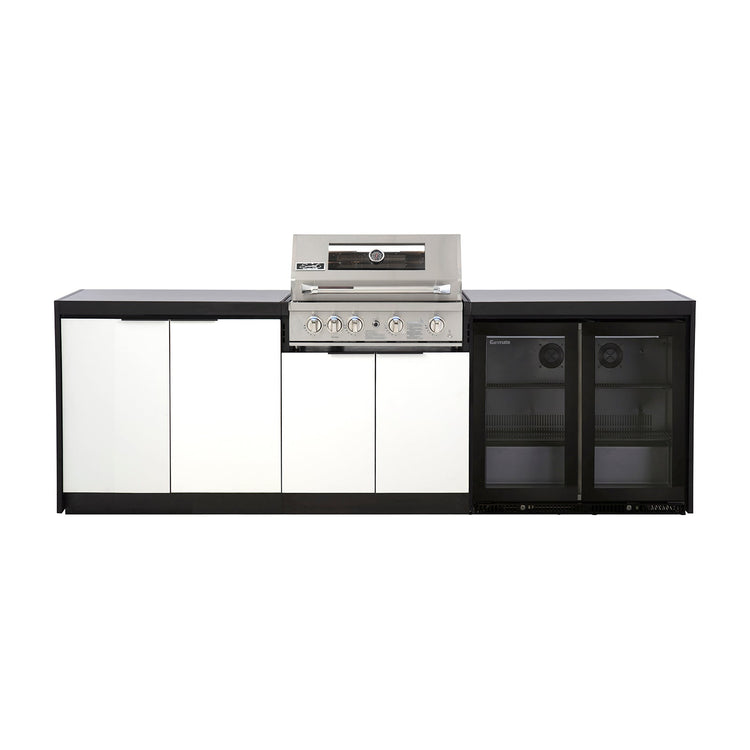 Cabinex Smart 4-Burner SS BBQ Kitchen Package with Concrete Benchtop - Large Size