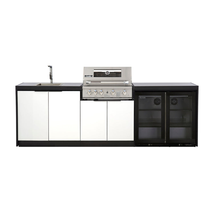 Cabinex Smart 4-Burner SS BBQ Kitchen Package with Concrete Benchtop - Large Size