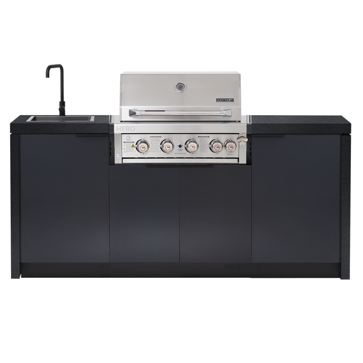 Cabinex Hero 4-Burner Kitchen Package with Custom Concrete Benchtop
