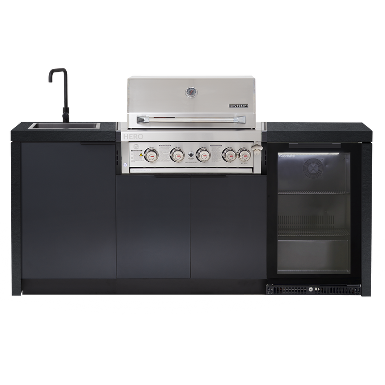 Cabinex Hero 4-Burner Kitchen Package with Custom Concrete Benchtop