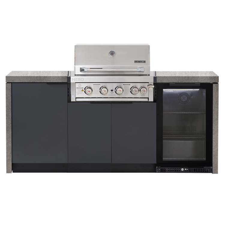 Cabinex Hero 4-Burner Kitchen Package with Custom Concrete Benchtop