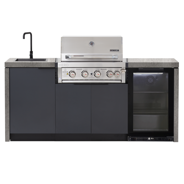 Cabinex Hero 4-Burner Kitchen Package with Custom Concrete Benchtop