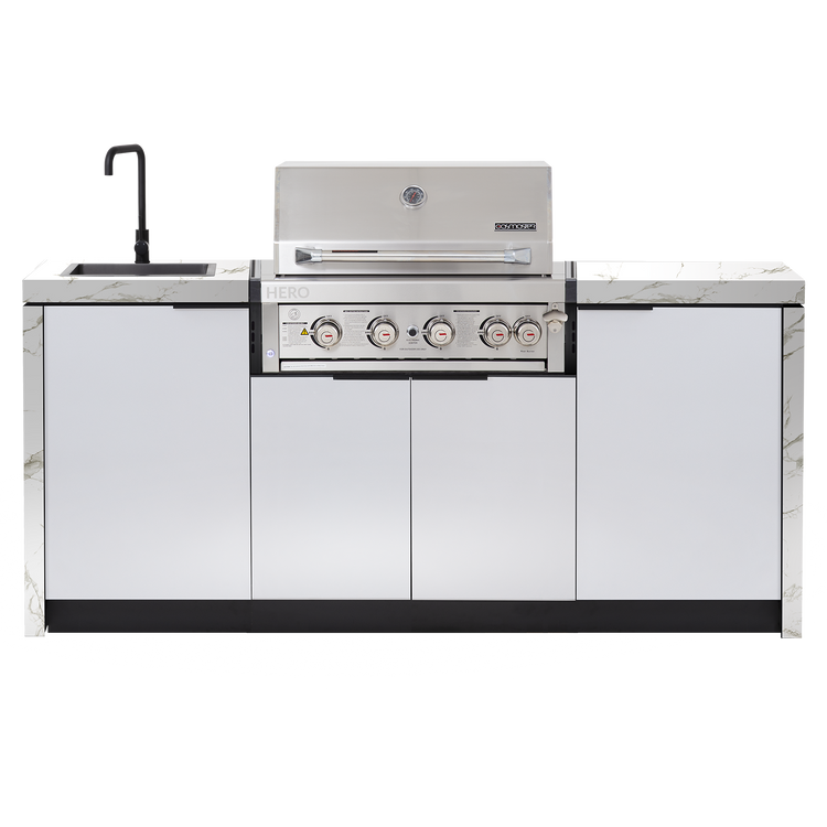 Cabinex Hero 4-Burner Kitchen Package with Custom Concrete Benchtop