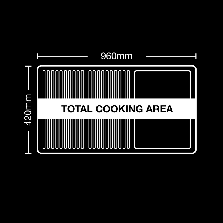 Gasmate Nova Graphite 6 Burner Built-In BBQ with Side Burner (MK2)
