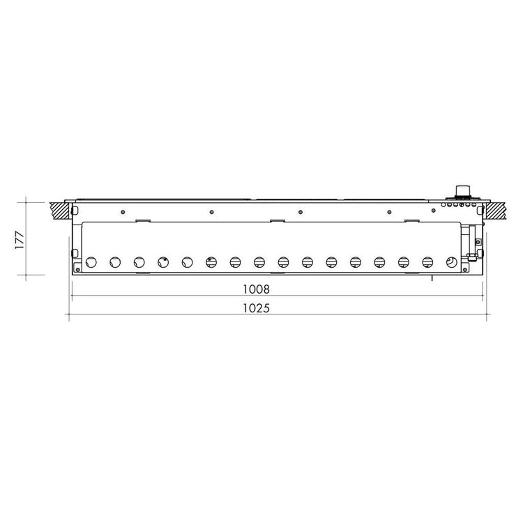 Artusi Gloss Black 4 Burner Built-in BBQ with Roasting Hood