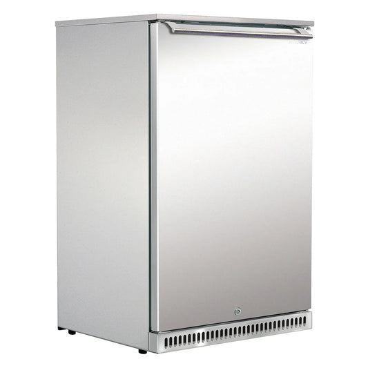 Husky 1-Door 118L Stainless Steel Solid Door Alfresco Bar Fridge