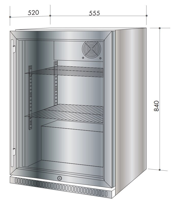 Artusi Single-Door Outdoor Refrigerator