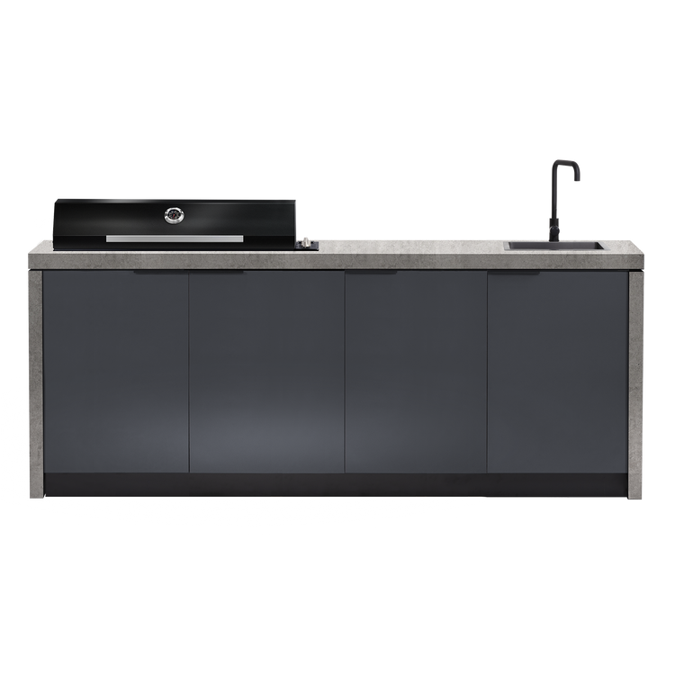 Cabinex Minimal Outdoor Kitchen with Gloss Black Artusi BBQ