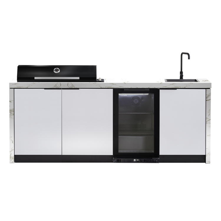 Cabinex Minimal Outdoor Kitchen with Gloss Black Artusi BBQ