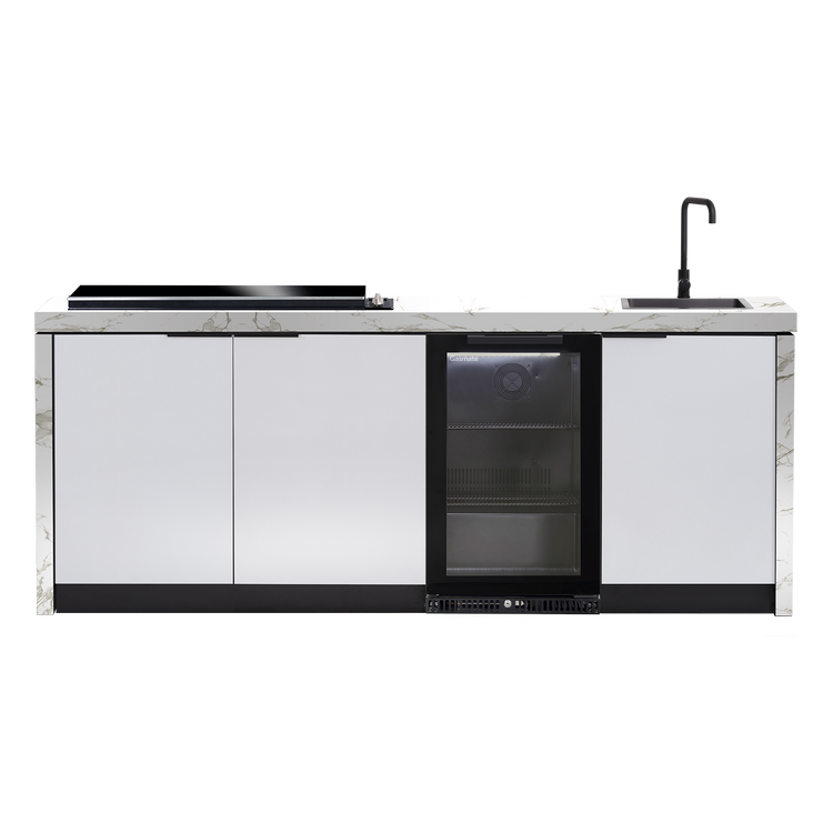 Cabinex Minimal Outdoor Kitchen with Gloss Black Artusi BBQ