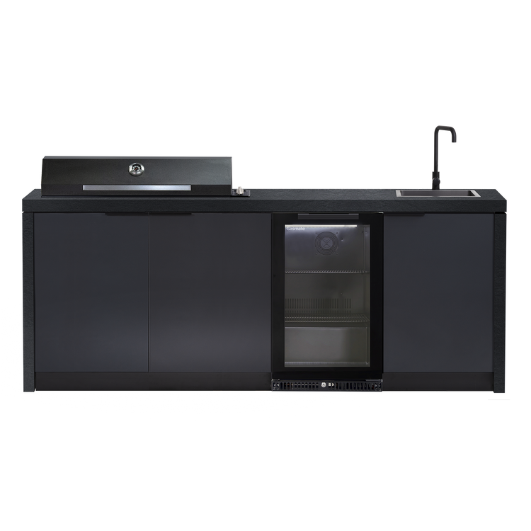 Cabinex Minimal Outdoor Kitchen with Matte Black Artusi BBQ