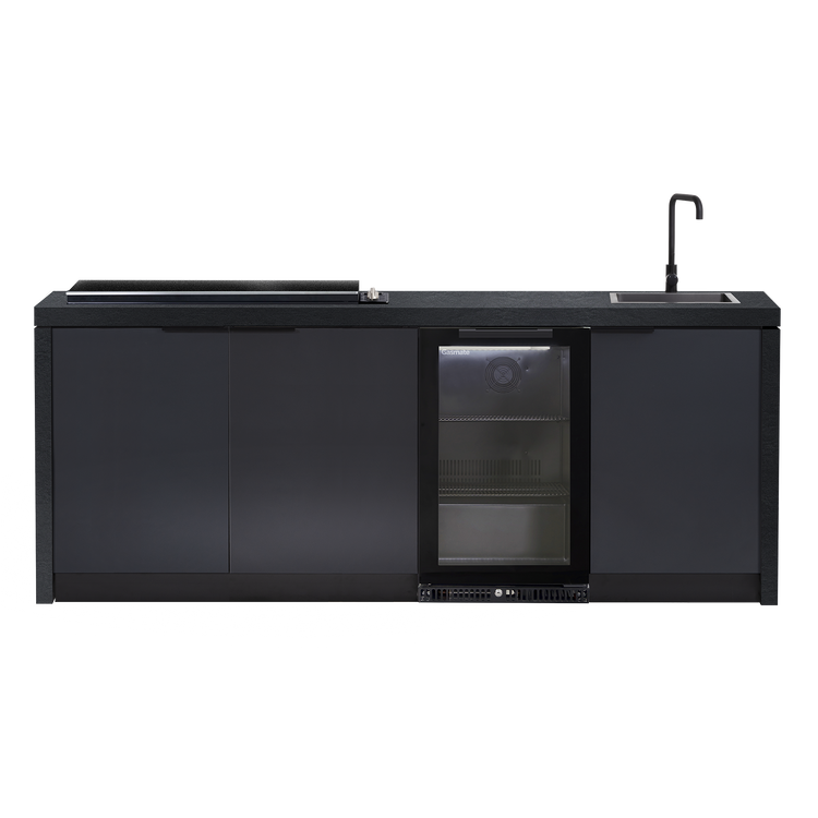 Cabinex Minimal Outdoor Kitchen with Matte Black Artusi BBQ