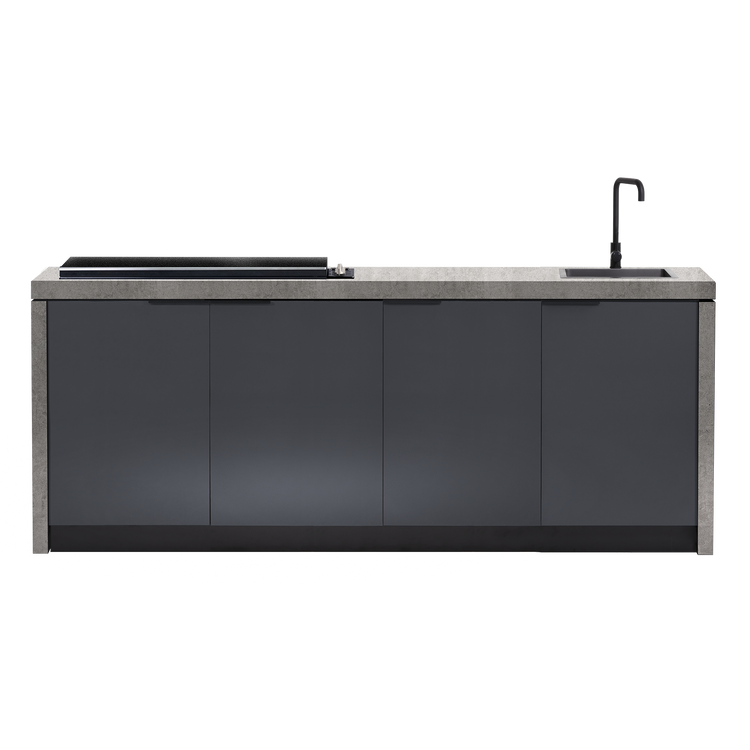 Cabinex Minimal Outdoor Kitchen with Matte Black Artusi BBQ