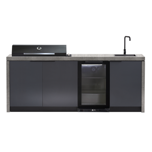 Cabinex Minimal Outdoor Kitchen with Matte Black Artusi BBQ