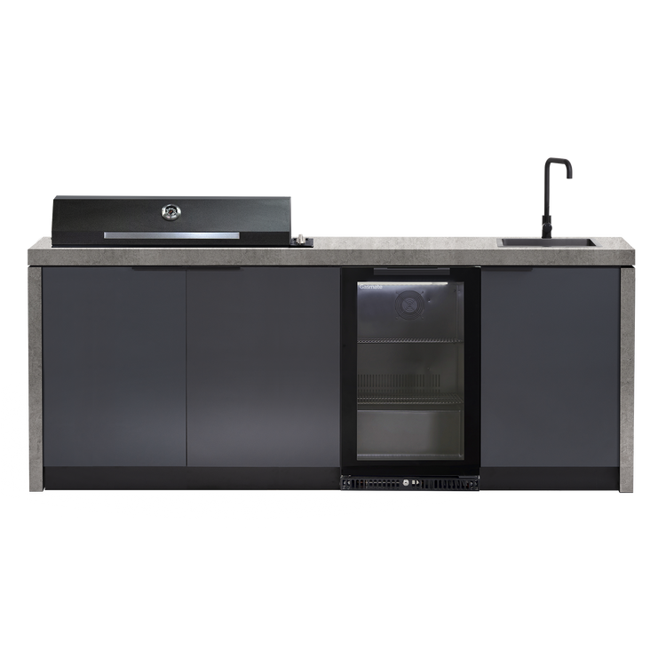 Cabinex Minimal Outdoor Kitchen with Matte Black Artusi BBQ