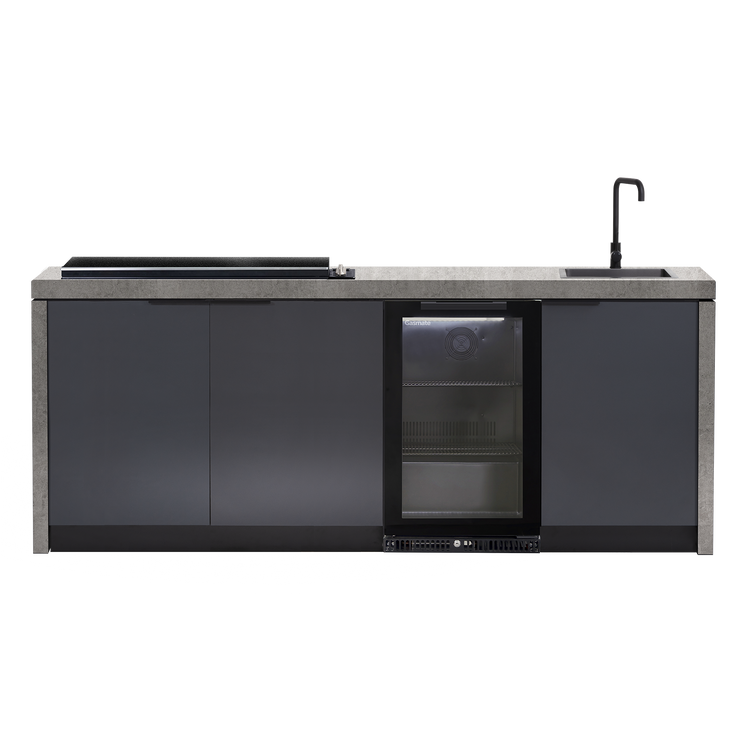 Cabinex Minimal Outdoor Kitchen with Matte Black Artusi BBQ