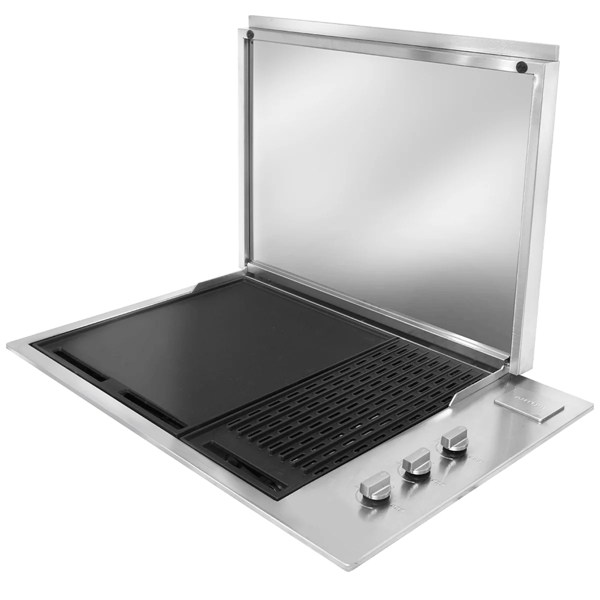 Artusi 80cm 3-Burner 316-Grade Stainless Steel Built In BBQ with Flat Lid
