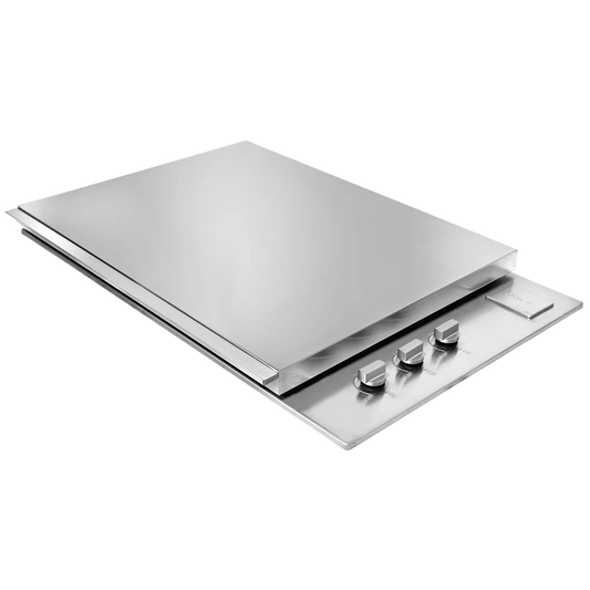 Artusi 80cm 3-Burner 316-Grade Stainless Steel Built In BBQ with Flat Lid