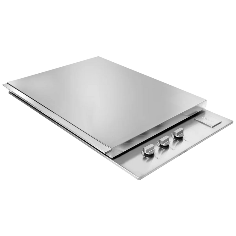 Artusi 80cm 3-Burner 316-Grade Stainless Steel Built In BBQ with Flat Lid