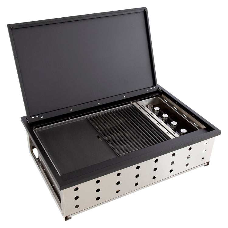 Gasmate Phoenix Black 4 Burner Drop-In BBQ