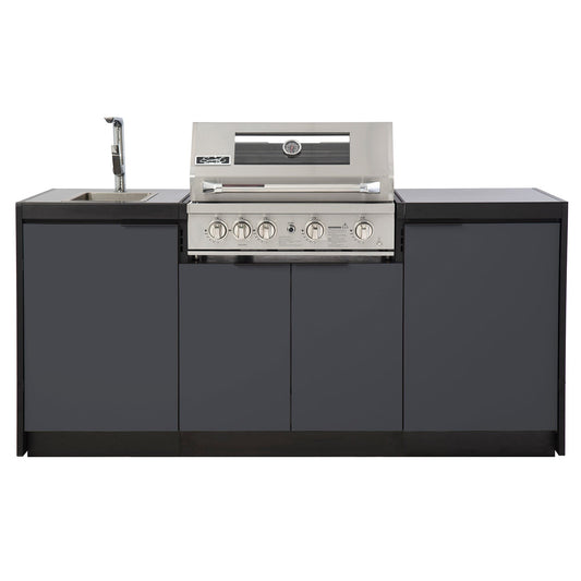 Cabinex Smart 4-Burner SS BBQ Kitchen Package with Concrete Benchtop - Small Size