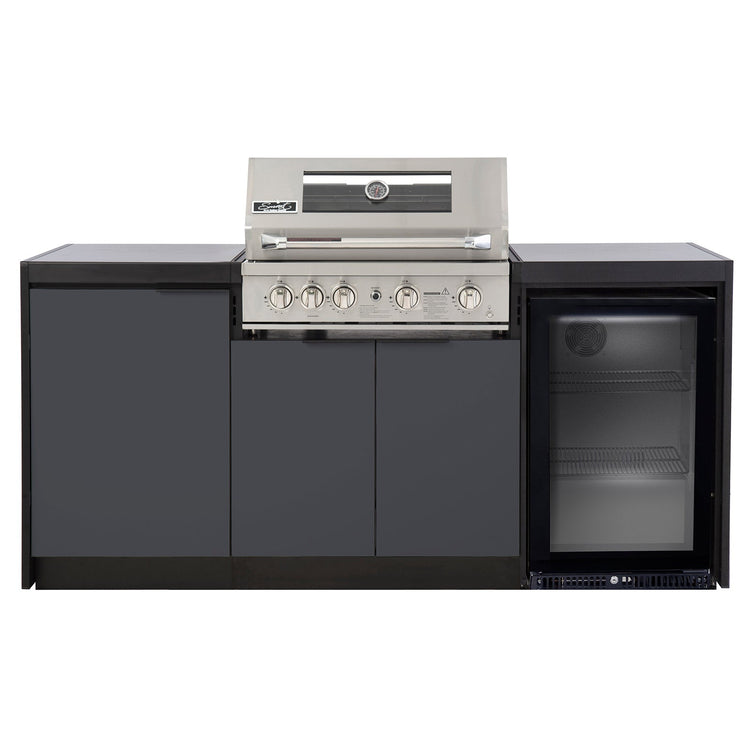 Cabinex Smart 4-Burner SS BBQ Kitchen Package with Concrete Benchtop - Small Size