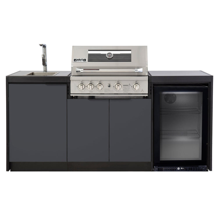 Cabinex Smart 4-Burner SS BBQ Kitchen Package with Concrete Benchtop - Small Size