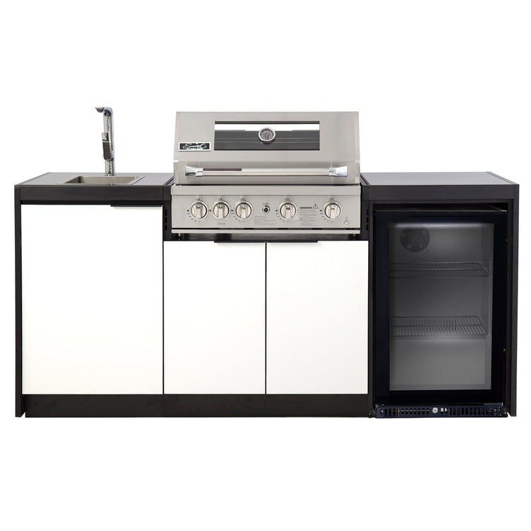 Cabinex Smart 4-Burner SS BBQ Kitchen Package with Concrete Benchtop - Small Size