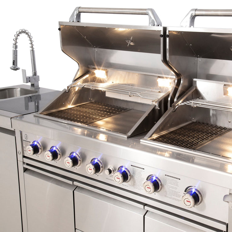 Gasmaster Hero Twin Hood 6 Burner BBQ Kitchen 3