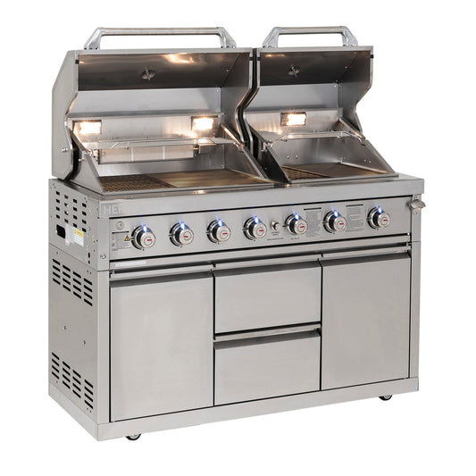 Gasmaster Hero Twin Hood 6 Burner BBQ