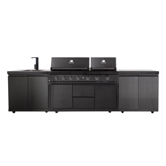 Gasmate Nova Graphite Twin Hood 6-Burner BBQ Kitchen Package 2