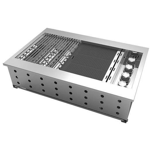 Gasmate Soho 4 Burner Drop In BBQ with Flat Lid