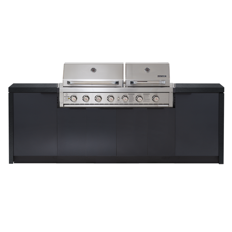 Cabinex Hero Twin Hood 6 Burner Package with Custom Concrete Benchtop
