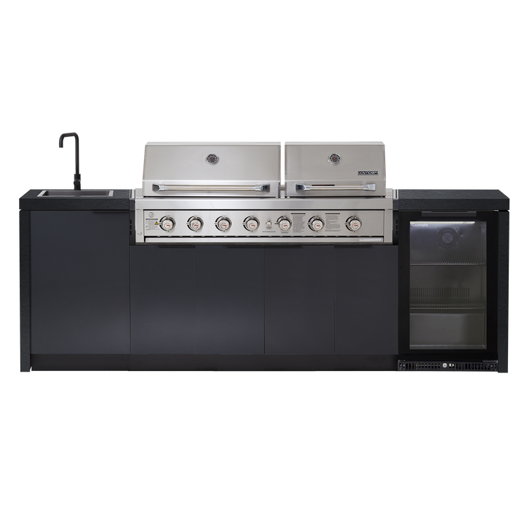 Cabinex Hero Twin Hood 6 Burner Package with Custom Concrete Benchtop