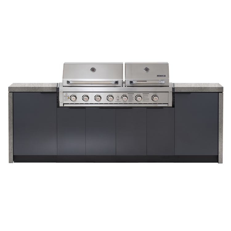 Cabinex Hero Twin Hood 6 Burner Package with Custom Concrete Benchtop