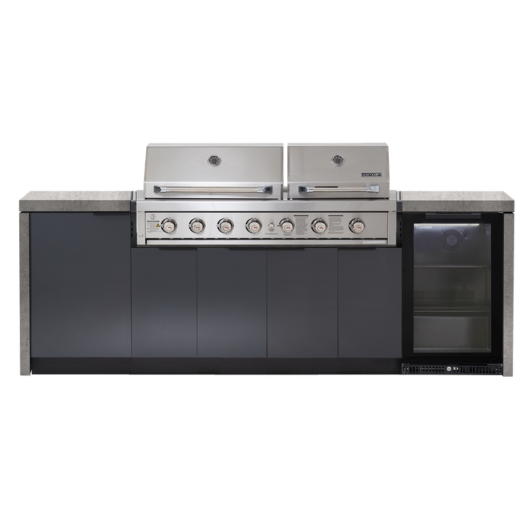 Cabinex Hero Twin Hood 6 Burner Package with Custom Concrete Benchtop