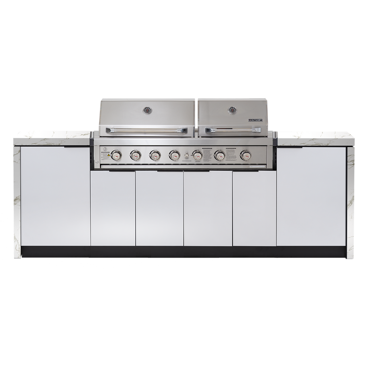 Cabinex Hero Twin Hood 6 Burner Package with Custom Concrete Benchtop