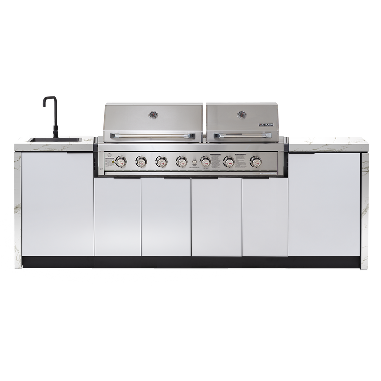 Cabinex Hero Twin Hood 6 Burner Package with Custom Concrete Benchtop
