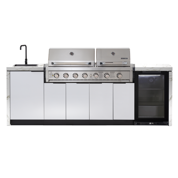Cabinex Hero Twin Hood 6 Burner Package with Custom Concrete Benchtop