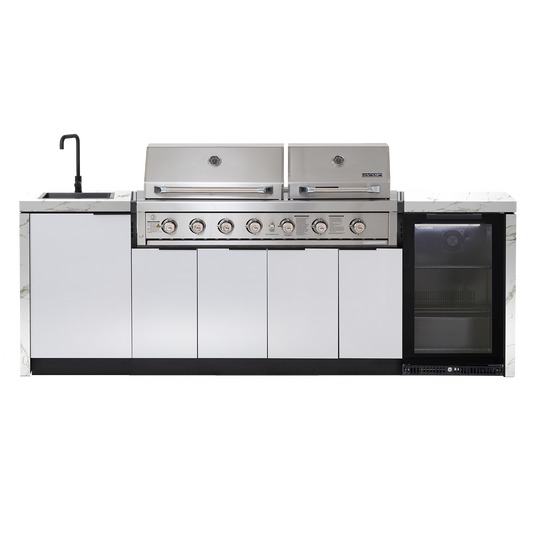 Cabinex Hero Twin Hood 6 Burner Package with Custom Concrete Benchtop