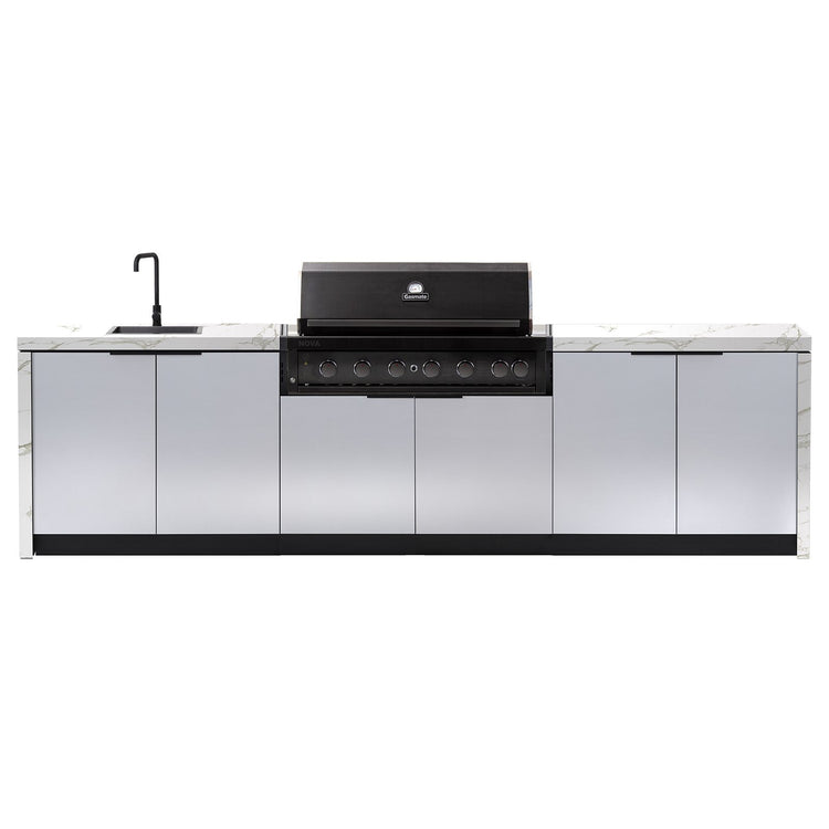 Cabinex Nova (Classic) 6 Burner Outdoor Kitchen Package with Custom Concrete Benchtop