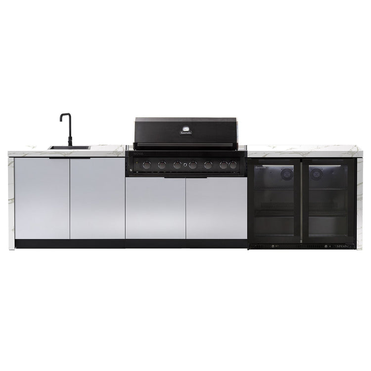 Cabinex Nova (Classic) 6 Burner Outdoor Kitchen Package with Custom Concrete Benchtop