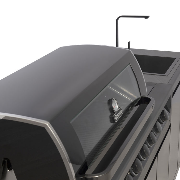 Gasmate Nova Graphite 6 Burner Built-In BBQ with Side Burner (MK2)